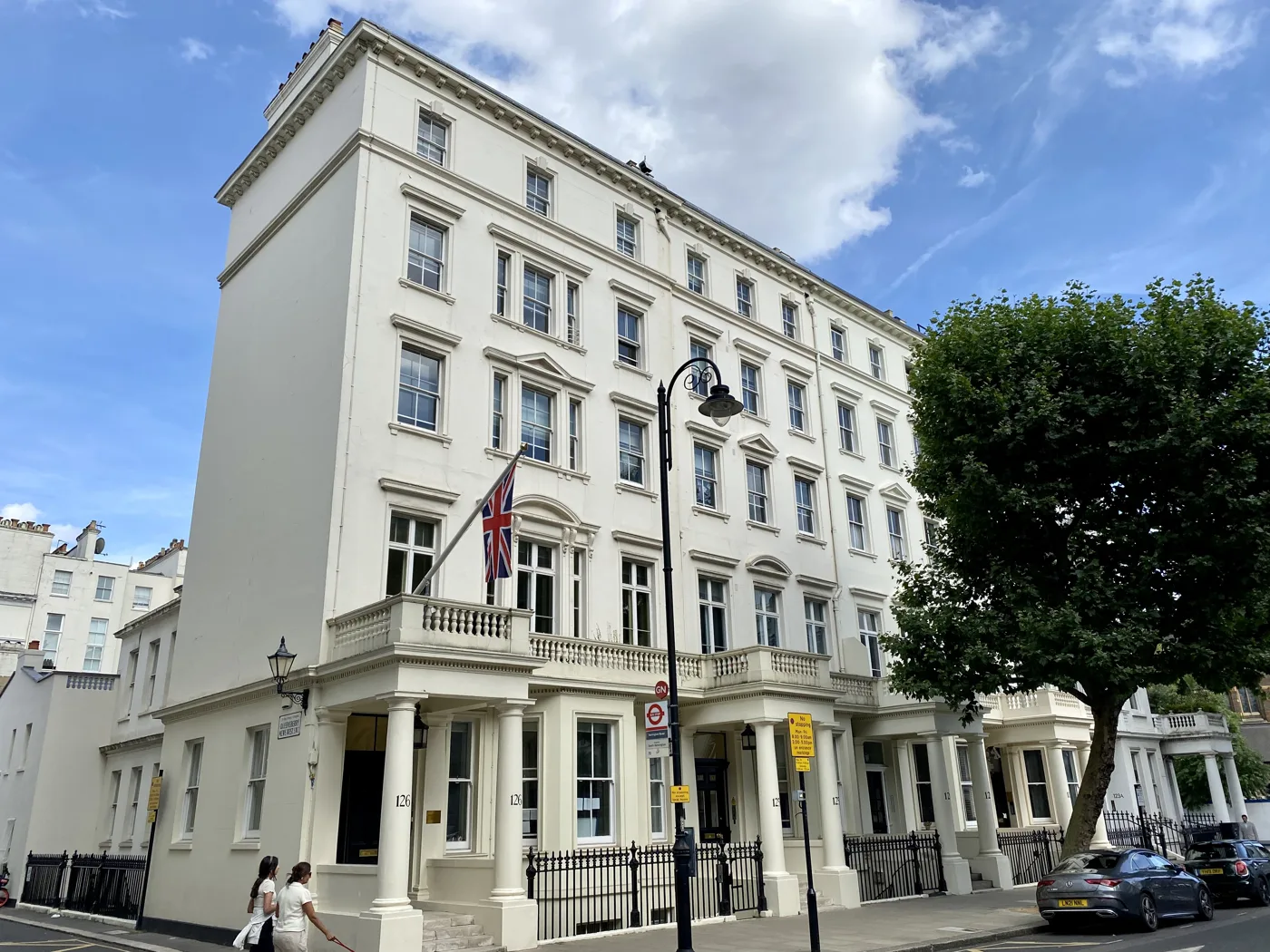 Queen's Gate, South Kensington. Kensington Park School Limited is registered at number 59, further along the same street